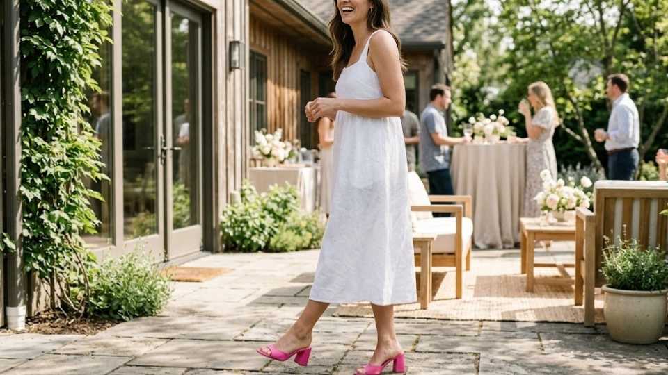 An Image of white dress in Parties