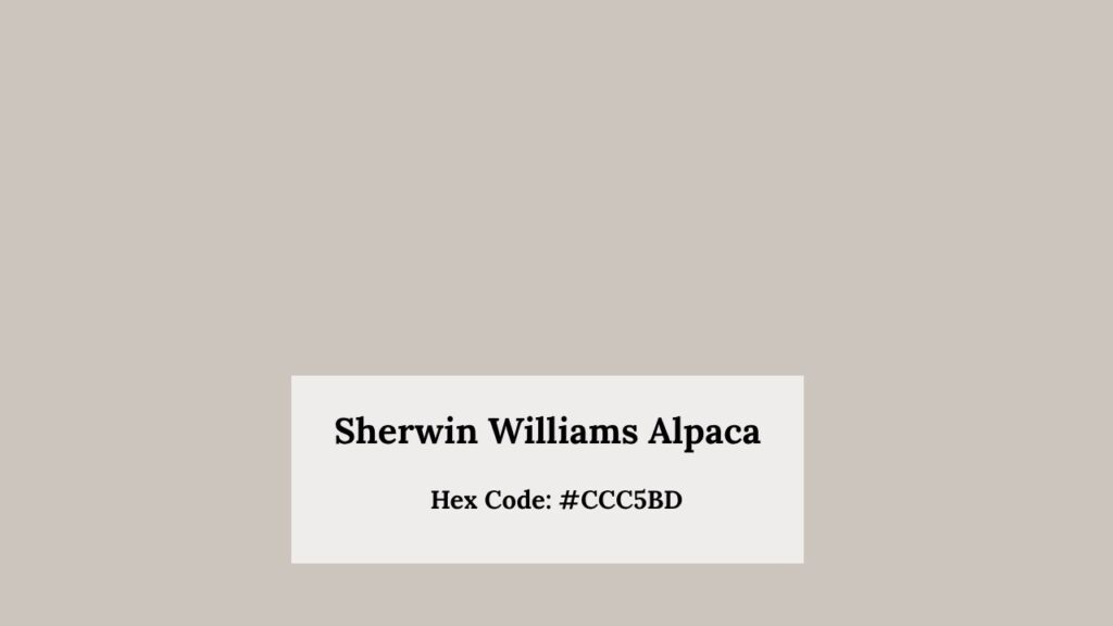 Color Summary of Sherwin Williams Alpaca