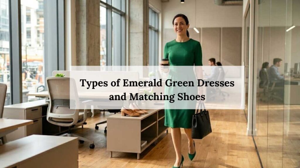 Types of Emerald Green Dresses and Matching Shoes