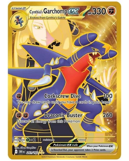 An Image Showing Cynthia's Garchomp ex - Hyper Rare Card