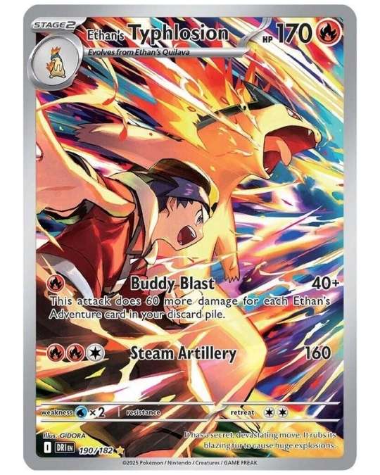 An Image Showing Ethan's Typhlosion - Illustration Rare Card