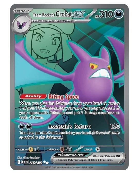 An Image Showing Team Rocket's Crobat ex - Special Illustration Rare Card