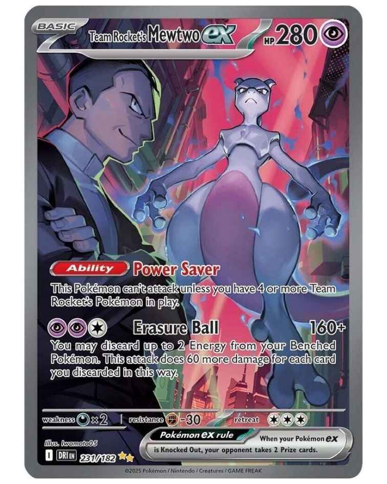 An Image Showing Team Rocket's Mewtwo ex SIR Card