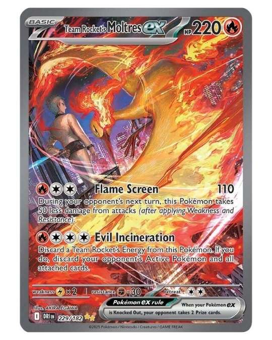 An Image Showing Team Rocket's Moltres ex - Special Illustration Rare card