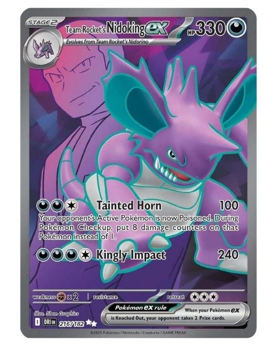 An Image Showing Team Rocket's Nidoking ex - Special Illustration Rare Card