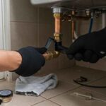 plumber-is-wearing-black-protective-gloves-with-blue-trim-applying-specialized-black-pipe-repair-tape-to-a-golden-colored-pipe